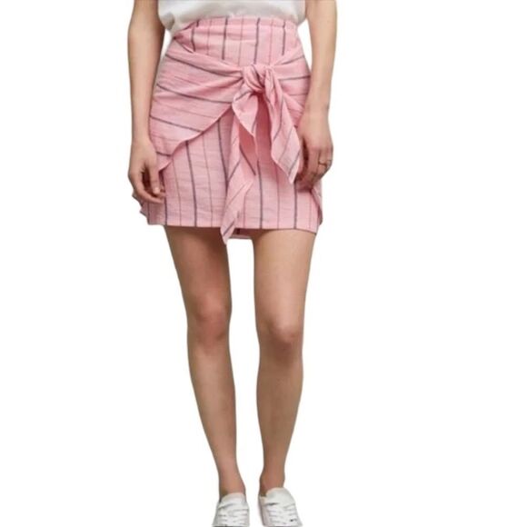 Anthropologie Holding Horses Striped Tie-Front Mini Skirt. Multicolor. Medium. - Picture 2 of 11